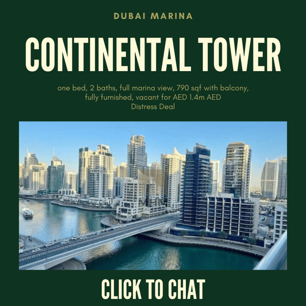 1 Bed for Sale in Continental Tower in Marina