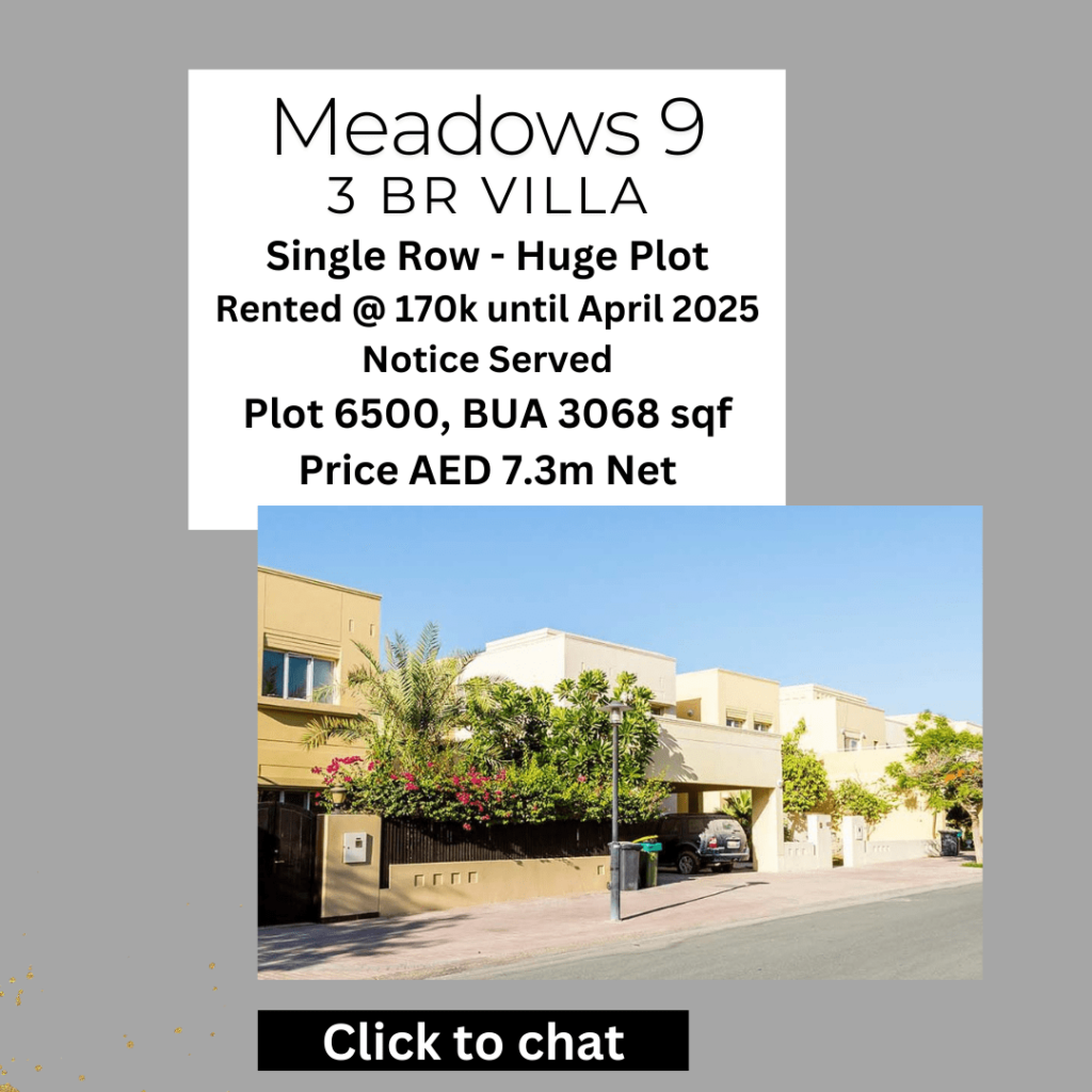 Spacious 3 Bed Villa for Sale in Meadows 9