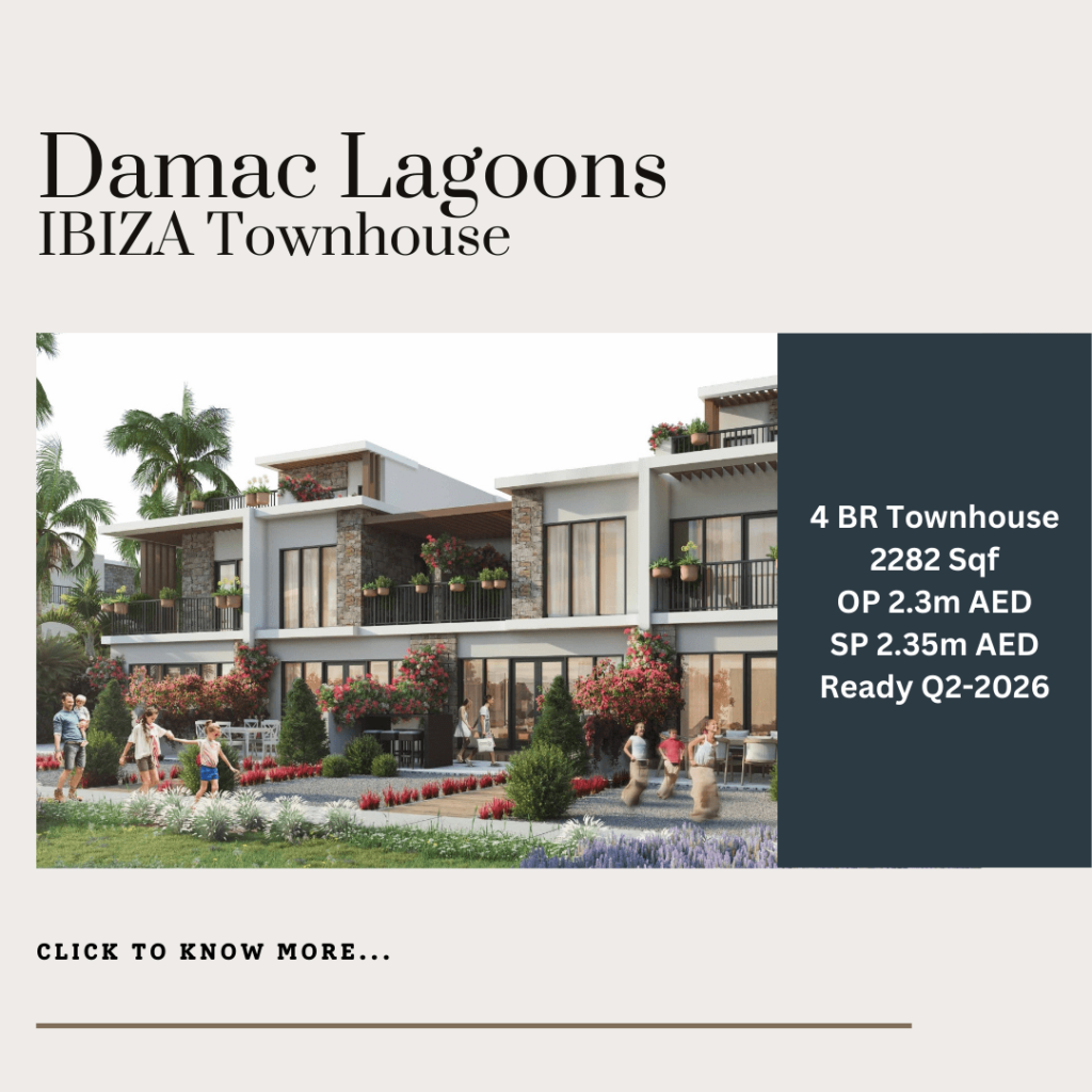 4 Bed Ibiza Townhouse in Damac Lagoon for just 2.35m, close to OP